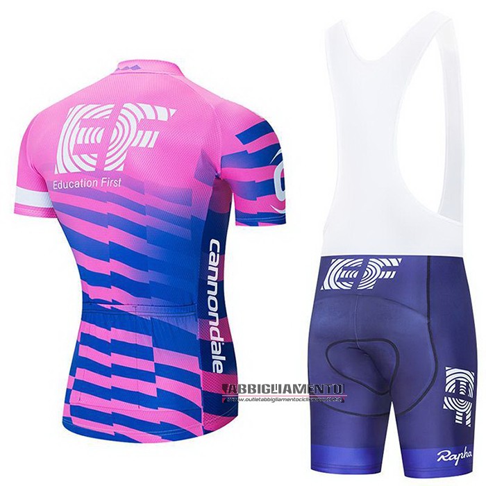 Abbigliamento EF Education First-drapac 2020 Manica Corta e Pantaloncino Con Bretelle Rosa Blu - Clicca l'immagine per chiudere